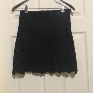 Black lace skirt